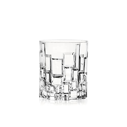 RCR Cristalleria Italiana S.p.a. Linea Etna | Bicchieri da Acqua in Vetro Moderni Set 6 Bicchieri di Cristallo da 33 Cl