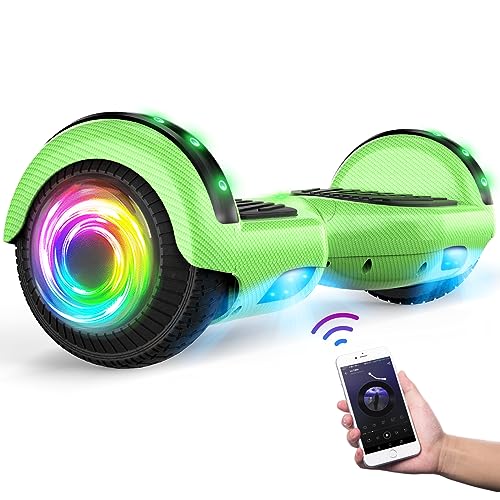 Hoverboard Self Balancing Scooter 6.5" Two-Wheel Self Balancing Hoverboard with Bluetooth Speaker and LED Lights Electric Scooter for Adult Kids Gift