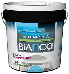 BIANCA Pittura murale extratraspirante FUSTO DA 14 LT COLORE BIANCO