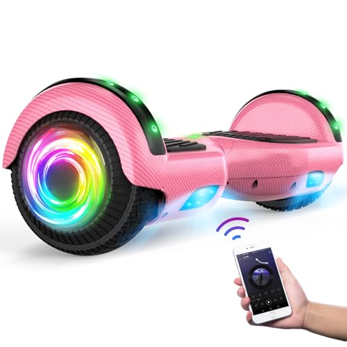 Hoverboard Self Balancing Scooter 6.5" Two-Wheel Self Balancing Hoverboard with Bluetooth Speaker and LED Lights Electric Scooter for Adult Kids Gift