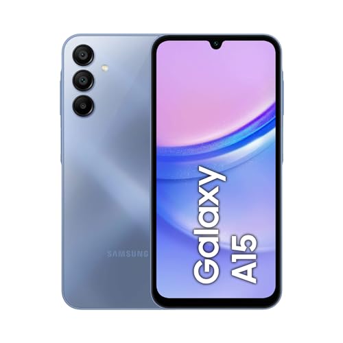Samsung Galaxy A15, Smartphone Android 14, Display Super AMOLED 6.5" FHD+, 4GB RAM, 128GB, memoria interna espandibile fino a 1TB, Batteria 5.000 mAh, Blue [Versione Italiana]