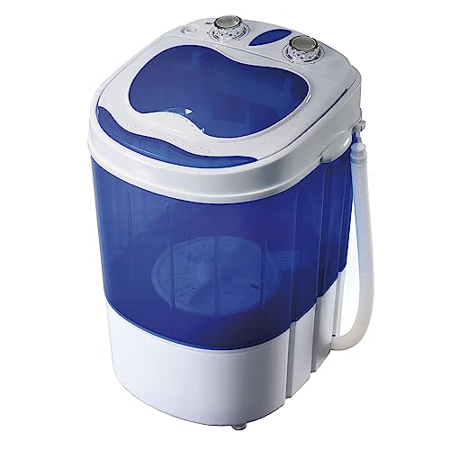 Briebe Camp Mini Lavatrice Portatile con Centrifuga, Campeggio, Capacità Abbigliamento 3Kg, Ideale Viaggi, Camper Camper e Camper, Carico Superiore, Basso Consumo Acqua ed Energia, WM1111