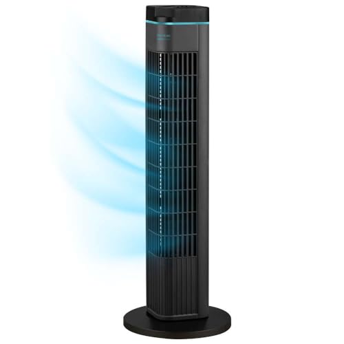Cecotec - Ventilatore a torre EnergySilence 690 Skyline. 50 W di potenza, altezza 73 cm, 3 modalità e 3 velocità, timer 8 ore, oscillazione automatica a 90°