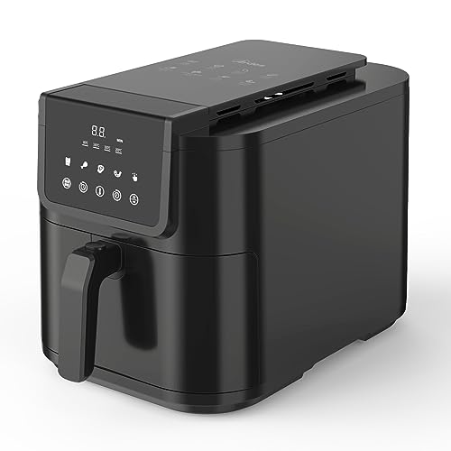 ARDES - ARFRYA05L Friggitrice Ad Aria FRIGGISANA INFINITY 8L - Friggitrice Ad Aria Slim Cavità XL Super Profonda in Metallo Capacità 8 Litri - AirFryer con Display Digitale Touch e Timer 60'