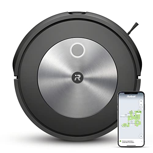 iRobot Roomba J7, Robot Aspirapolvere, Mappatura Intelligente, Rilevamento Ostacoli, Wi-Fi, 2 Spazzole MultiSuperficie, Adatto Animali Domestici, Programmabile con App e Assistente Vocale, Silver