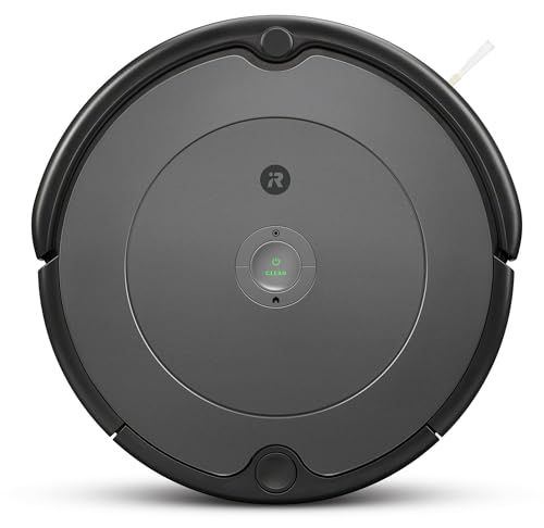 iRobot Roomba 697 Robot Aspirapolvere, Connessione WiFi, Pulizia ad Alte Prestazioni a 3 Stadi Dirt Detect, Smart Home Controllo con App, Collegamento Assistente Vocale, Grigio