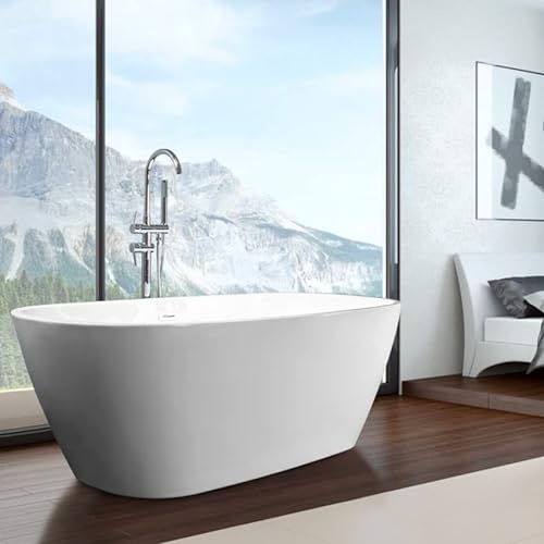 Vasca da Bagno Freestanding Ovale Indipendente Design Moderno Idra