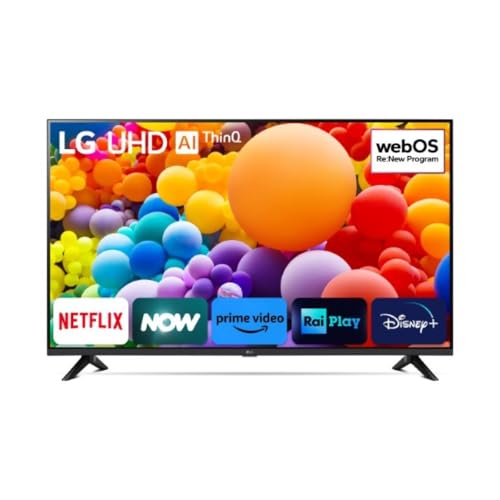 LG Television 43UT73006LA.APIQ, 43", Smart TV 4K, Ultra HD, Processore α5 Gen7, 20W, 3 HDMI, HDR10 Pro, Filmmaker Mode, Game Optimizer, Alexa, Wi-Fi, webOS 24