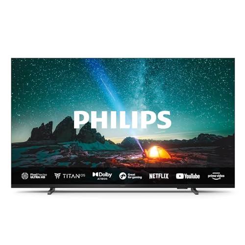 PHILIPS 43PUS7609 4K LED Smart TV - Display 43’’ con piattaforma Titan OS Pixel Precise Ultra HD e Dolby Atmos Sound, funziona con Alexa e Google Voice Assistant – Grigio Antracite