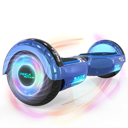 MEGA MOTION Hoverboards per Bambini, Hoverboards a due Ruote da 6,5 Pollici con Altoparlante Bluetooth, con Luci a LED, Regalo per Bambini e Adolescenti