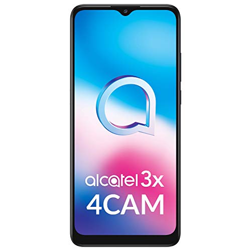 Alcatel 3X 2020 Smartphone 4G Dual Sim, Display 6.52" HD+, 64 GB, 4GB RAM, Quad Camera, Android 10, Batteria 5000 mAh, Jewelry Black [Italia]