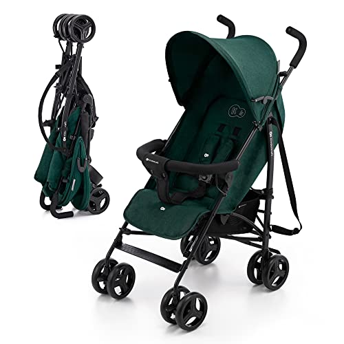 Kinderkraft TIK Passeggino Leggero, Solo 6,5 Kg, Passeggino a ombrello Passeggino Da Viaggio, Facile Da Piegare, Schienale Regolabile In Posizione Sdraiata, Copertura Antipioggia, Verde