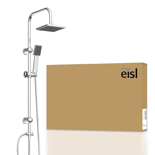 EISL Easy Energy DX12004-A-Set, sistema 2 in 1 con grande doccia a pioggia (170 x 170 mm) e doccetta, senza rubinetto, ideale per l'aggiornamento, kit di montaggio completo DX12004-A