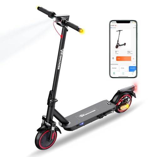 EVERCROSS EV85F Monopattino Elettrico Adulto, 8,5'' Scooter Elettrico Pieghevole - APP, Motore da 350W, Batteria da 7,8AH, Peso di 15KG, Carico Massimo 120KG, Doppio Freno, Doppio Ammortizzatore