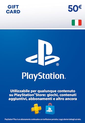 50€ PlayStation Store Gift Card per PlayStation Plus, Account italiano [Codice per email]