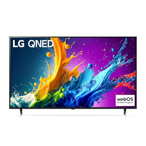 LG QNED 43'', Serie 80 2024, 43QNED80T6A, Smart TV 4K, Processore α5 Gen7, Design slim, 20W, 3 HDMI, Filmmaker Mode, Game Optimizer, Alexa, Wi-Fi, webOS 24, Telecomando puntatore