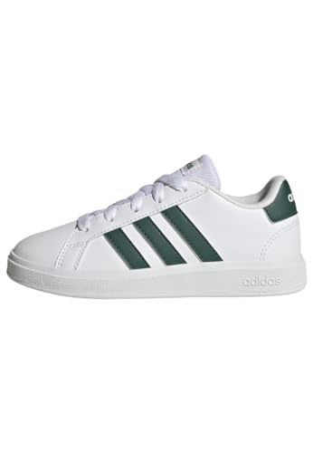 adidas Grand Court Lifestyle Tennis Lace-up Shoes, Sneaker Unisex - Bambini e Ragazzi, Cloud White/Core Black/Core Black, 35.5 EU