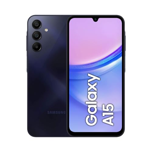 SAMSUNG Galaxy A15, Smartphone Android 14, Display Super AMOLED 6.5" FHD+, 8GB RAM, 256GB, memoria interna espandibile fino a 1TB, Batteria 5.000 mAh, Blue Black [Versione Italiana]