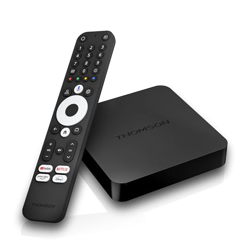 Thomson Streaming Box 240, 4K UHD, Google TV, Google Voice Control, Wifi, Googlecast built-in