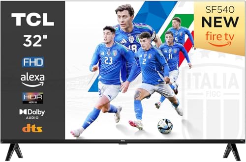 TCL 32SF540 TV 32" Full HD HDR e HLG Fire TV, Dolby Audio DTS Virtual: X, Design Bezel Less, Controllo Vocale, Bluetooth 5.0