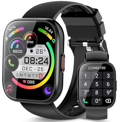 Smartwatch Uomo Donna con Effettua/Risposta Chiamate, 1,85'' Orologio Smartwatch, 112 Modalità Sportive Smart Watch con Contapassi/Sonno/Cardiofrequenzimetro, IP68 Fitness Tracker per Android iOS