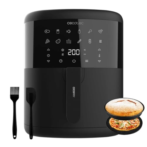 Cecotec Friggitrice ad Aria Cecofry Bombastik 6000 Full. Air Fryer 1700 W, Capacità 6 L, Tecnologia PerfectCook, Regolazione della Temperatura e Del Tempo, Controllo Touch, 12 Modalità, Accessori