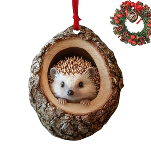 Ornamenti natalizi con animali - Ciondoli con animali per albero di Natale | Ornamento acrilico 2D con motivo animale albero di Natale | Ornamenti della fauna selvatica, decorazioni natalizie, decoraz