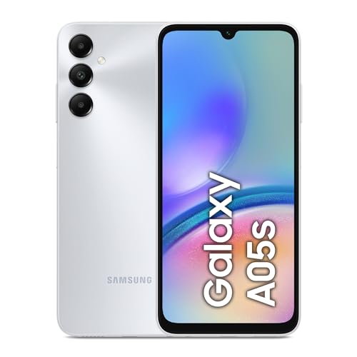 Samsung Galaxy A05s Smartphone Android, Display Infinity-U 6.7'', 4 GB RAM, 64GB, Memoria Interna Espandibile fino a 1 TB, Batteria 5.000 mAh, Silver [Versione Italiana]