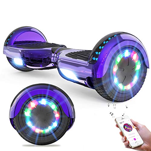 GeekMe Hoverboards Auto bilanciamento Scooter 6.5 '' Regalo per Bambini e Adulti - Bluetooth Altoparlanti LED luci