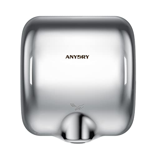 anydry 2800 Asciugamani ad Aria Commerciale, Asciugamani Elettrico Automatico con Fotocellula, a Parete, Guscio in Acciaio Inossidabile Resistente.1650W(Lucidato)