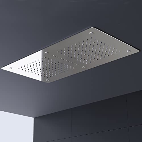 Soffione a incasso, effetto-pioggia e cascata - installazione a soffitto, 70 x 38cm, DPG5019